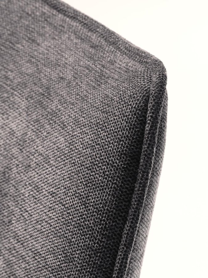 Calgary spisestuestol - mrkegrtt stoff og sorte ben