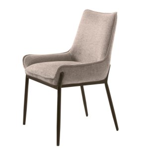 Calgary spisebordsstol - sand stof og sorte ben