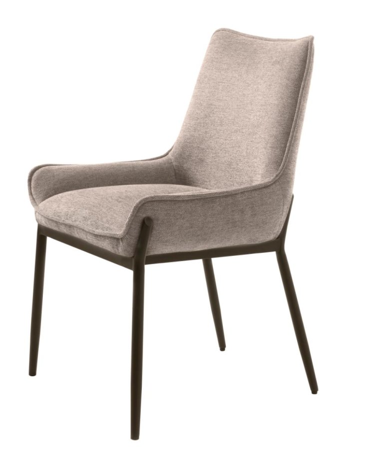 Calgary spisebordstol - ekte stoff og svarte ben