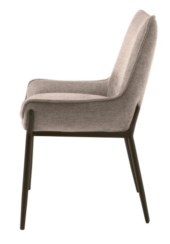 Calgary spisebordstol - ekte stoff og svarte ben