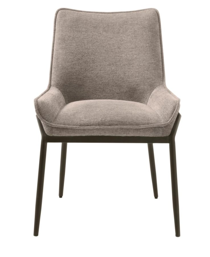 Calgary spisebordstol - ekte stoff og svarte ben