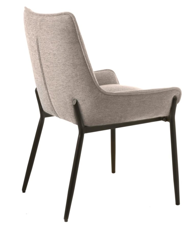 Calgary spisebordstol - ekte stoff og svarte ben