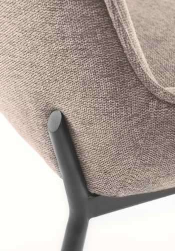 Calgary spisebordstol - ekte stoff og svarte ben