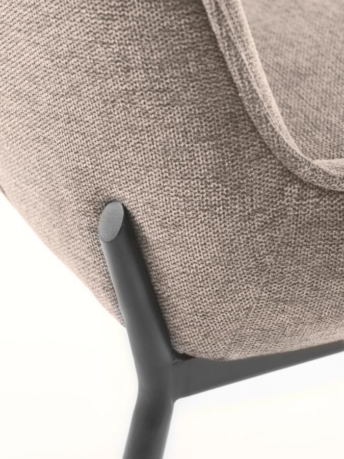 Calgary spisebordstol - ekte stoff og svarte ben