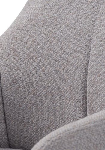 Manning hvilestol og fotskammel, m. armlener - naturlig stoff og svarte ben