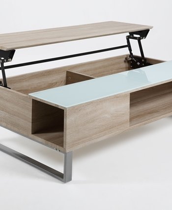 ACT NORDIC Azalea salongbord - natur/hvitt tre, med plass til oppbevaring