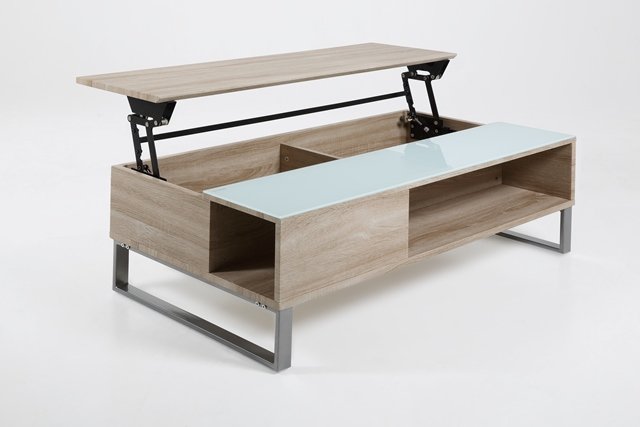 ACT NORDIC Azalea salongbord - natur/hvitt tre, med plass til oppbevaring