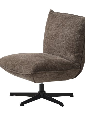 Fraser lenestol - sjokolade chenille og svarte ben