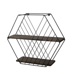 NORDVÄRK Anemone vghylde - mrk valnddefarvet grantr og sort metal