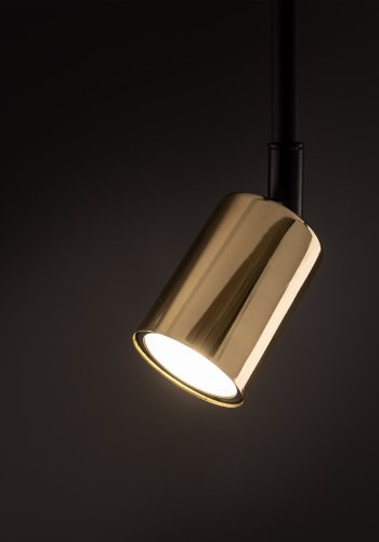 TK Tracer Lang taklampe - gull og sort metall