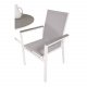 VENTURE DESIGN Parma hagesett, med salongbord og 2 stoler med armlener - hvit alu/gr tekstilene/gr aintwood