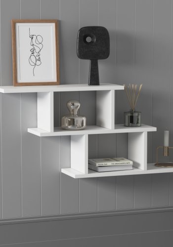 NORDVRK Funda vegghylle - hvit melamin