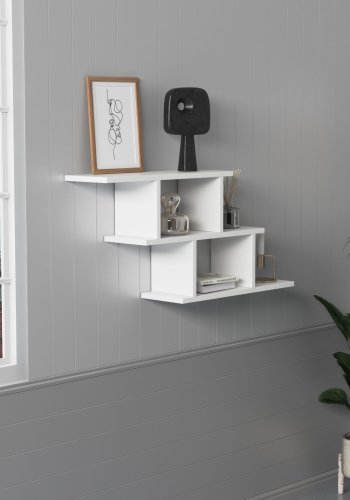NORDVRK Funda vegghylle - hvit melamin