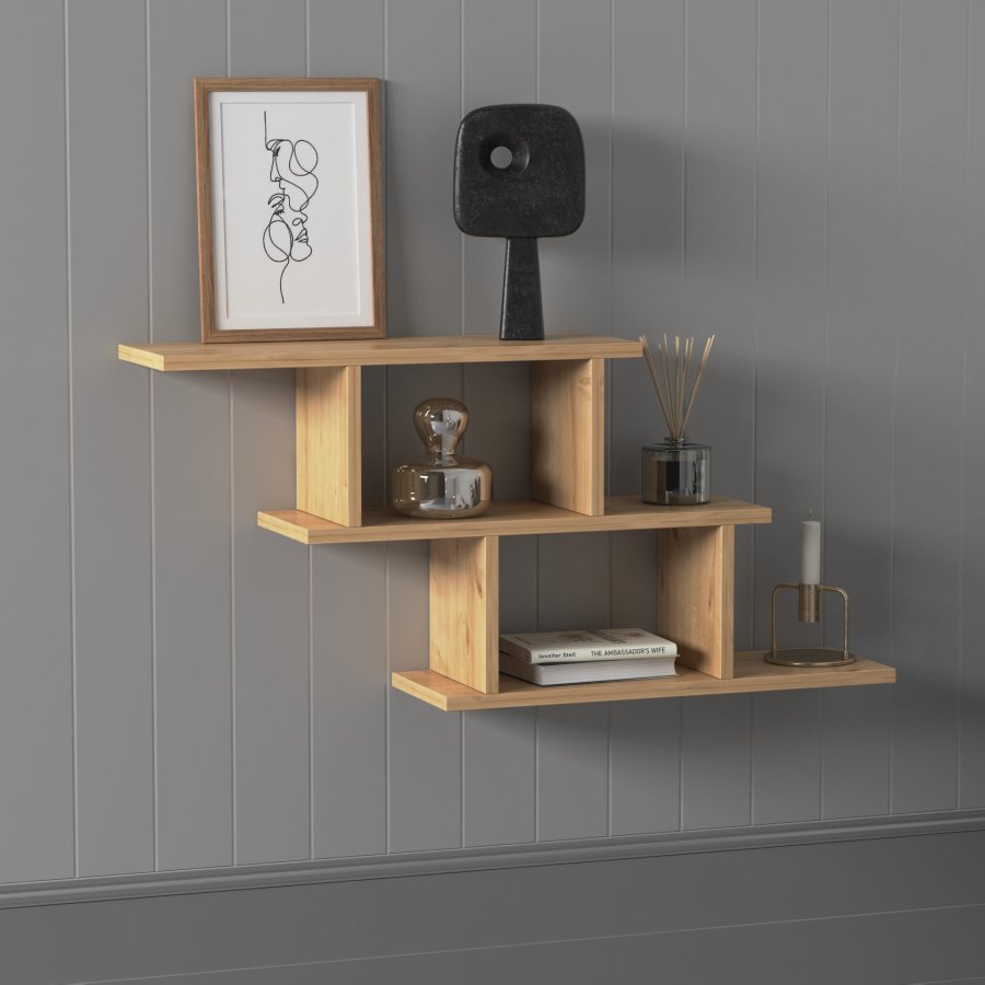 NORDVRK Funda vegghylle - naturlig melamin