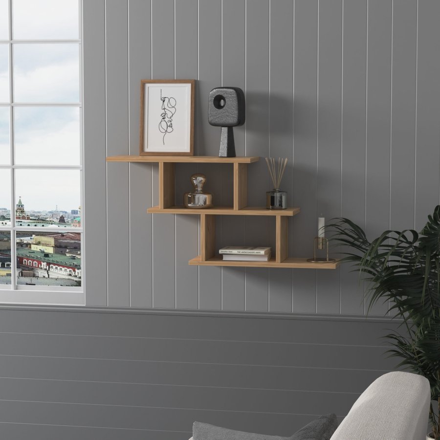 NORDVRK Funda vegghylle - naturlig melamin