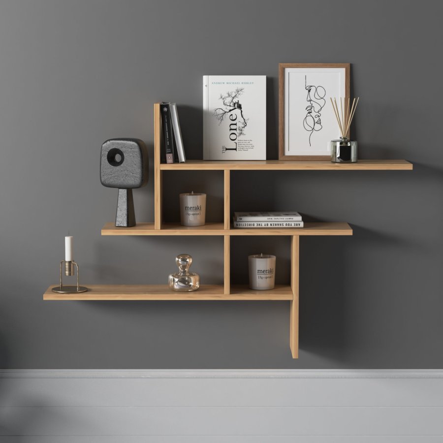 NORDVRK Germen vegghylle - naturlig melamin