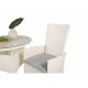 VENTURE DESIGN havest m. Volta bord ( 90) og 2 Padova stole m. recliner + hynde - hvid rattan/glas