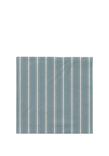 BROSTE COPENHAGEN Dolly papirserviet, kvadratisk - lysebl og hvid papir (33x33)