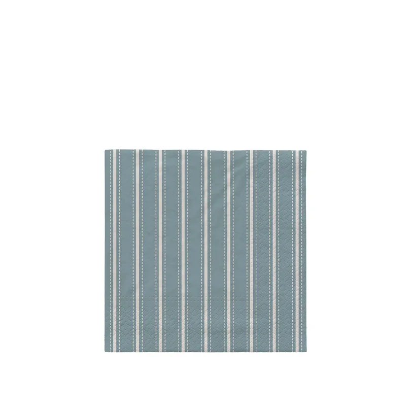 BROSTE COPENHAGEN Dolly papirserviet, kvadratisk - lysebl og hvid papir (33x33)