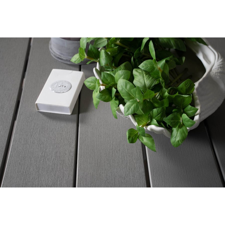 VENTURE DESIGN havest m. Parma bord (140) og 6 Copacabana stole m. recliner - hvid alu/gr textile