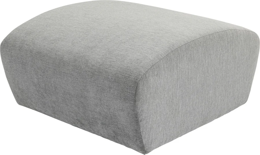 KARE DESIGN Lucca Grey puf til modul sofa, 76 cm - gr stof og PVC