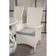 VENTURE DESIGN havest m. Volta bord (150) og 6 Padova stole m. recliner + hynde - hvid rattan/glas