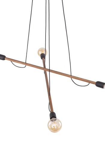TK Helix loftlampe - valnddefarvet tr