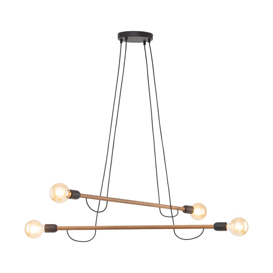 TK Helix loftlampe - valnddefarvet tr