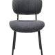 Buffalo Esszimmerstuhl – dunkelgrauer Melange-Stoff und schwarze Beine