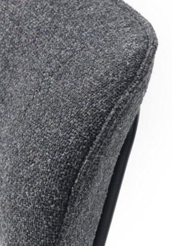 Buffalo Esszimmerstuhl – dunkelgrauer Melange-Stoff und schwarze Beine