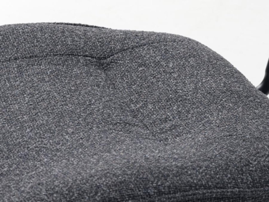 Buffalo Esszimmerstuhl – dunkelgrauer Melange-Stoff und schwarze Beine