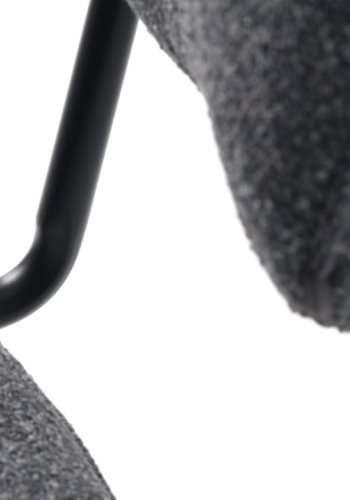 Buffalo Esszimmerstuhl – dunkelgrauer Melange-Stoff und schwarze Beine