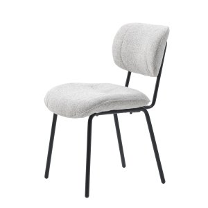 Buffalo spisebordsstol - offwhite melange stof og sorte ben