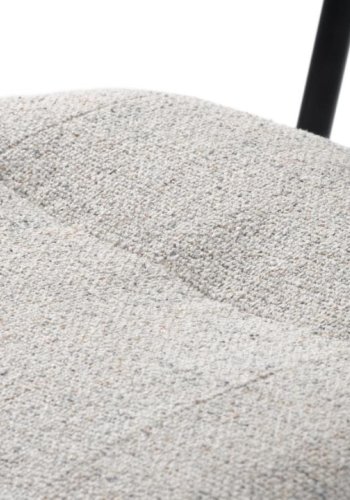 Buffalo spisestuestol - off-white melert stoff og svarte ben