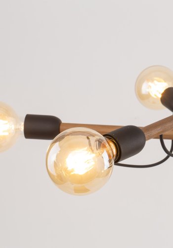 TK Helix loftlampe - valnddefarvet tr