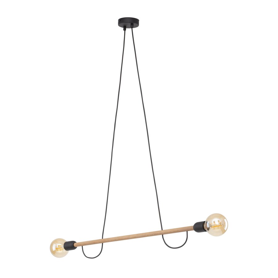 TK Helix taklampe - naturlig tre
