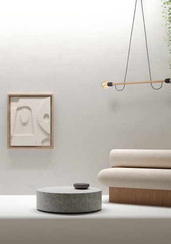 TK Helix taklampe - naturlig tre