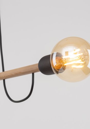 TK Helix taklampe - naturlig tre