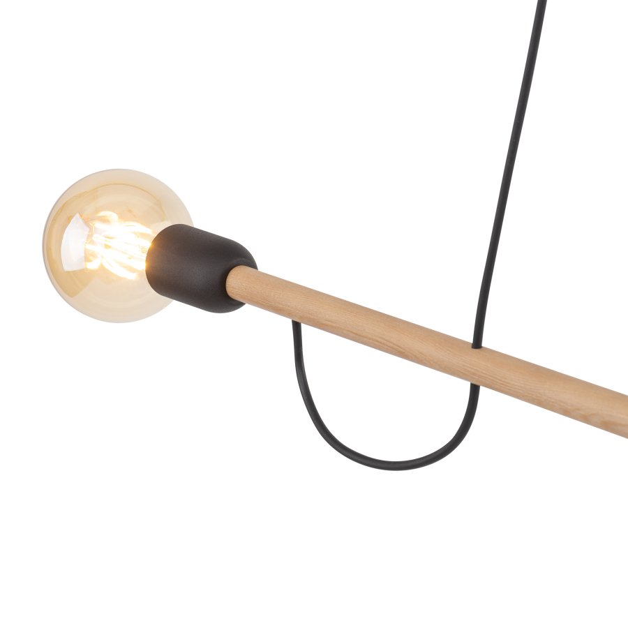 TK Helix taklampe - naturlig tre