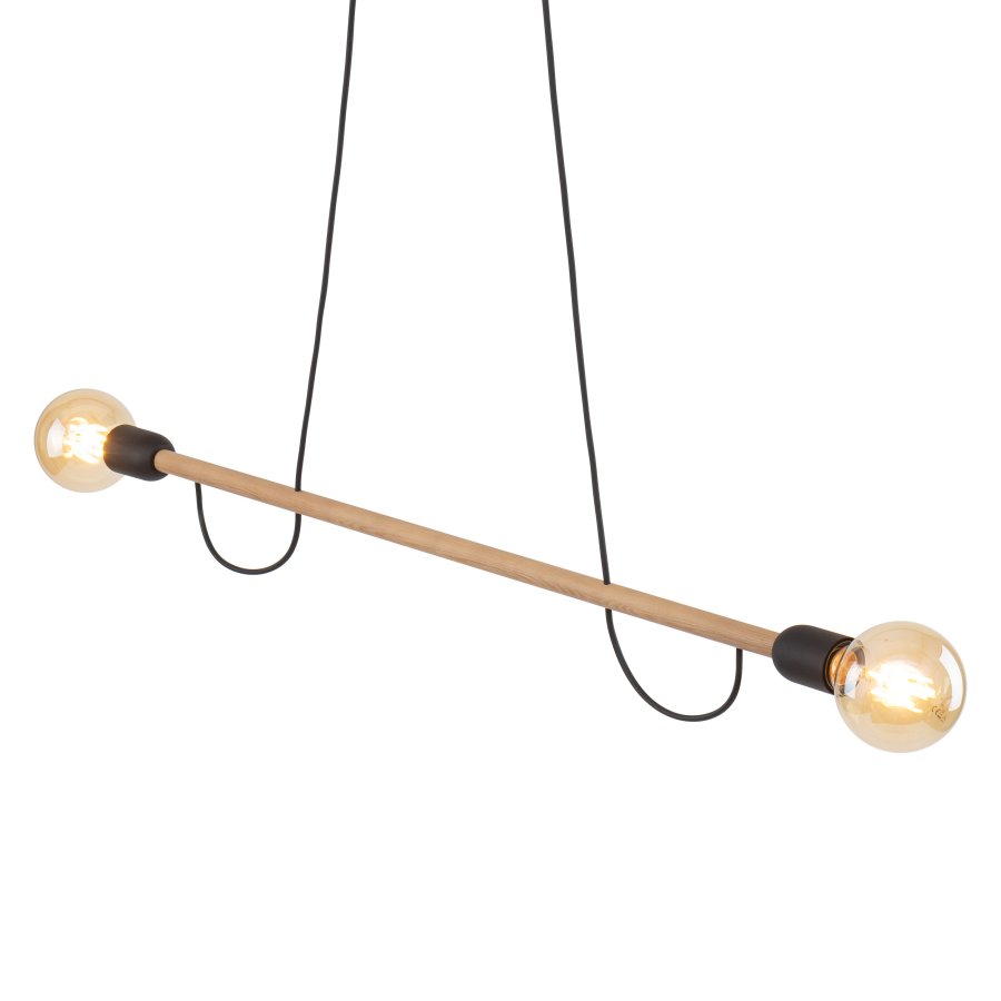 TK Helix taklampe - naturlig tre