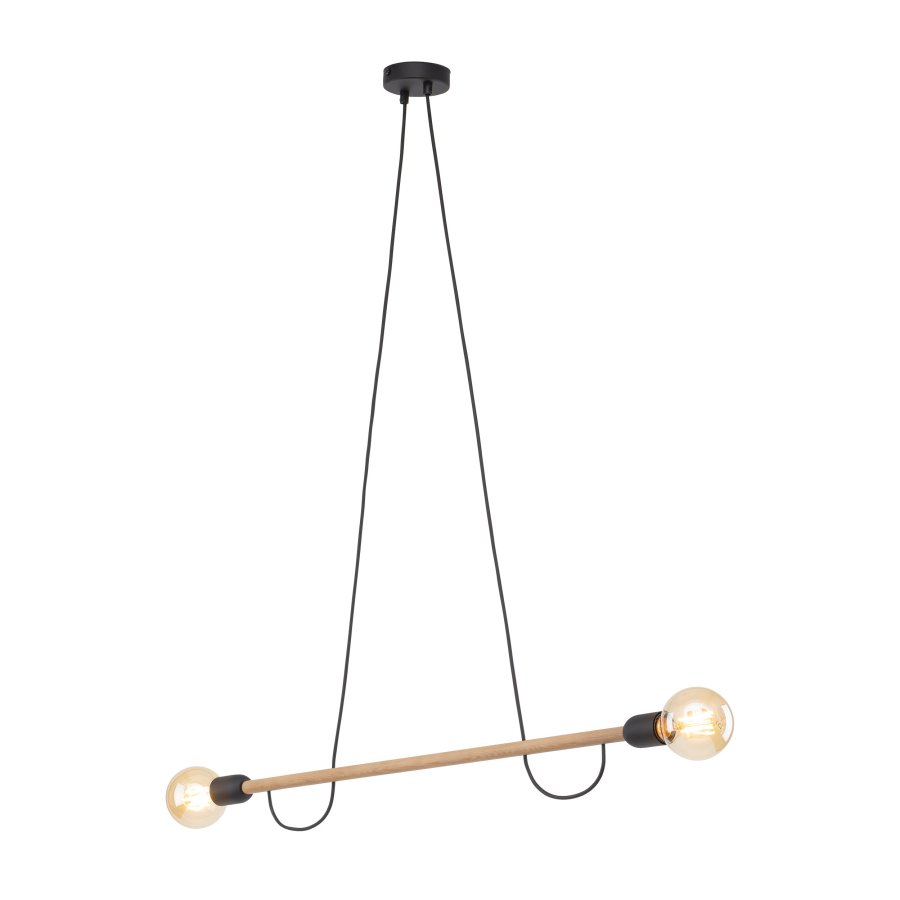 TK Helix taklampe - naturlig tre