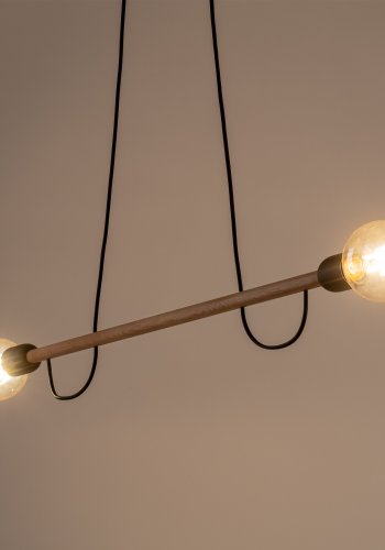 TK Helix taklampe - naturlig tre