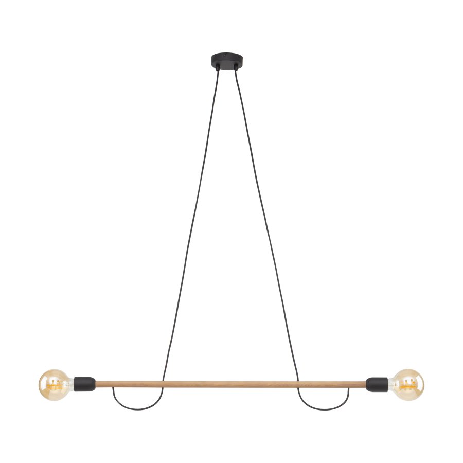 TK Helix taklampe - naturlig tre