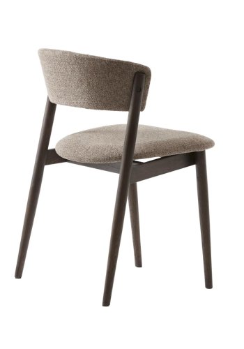 Revere spisestuestol - latte melange stoff og espresso olje