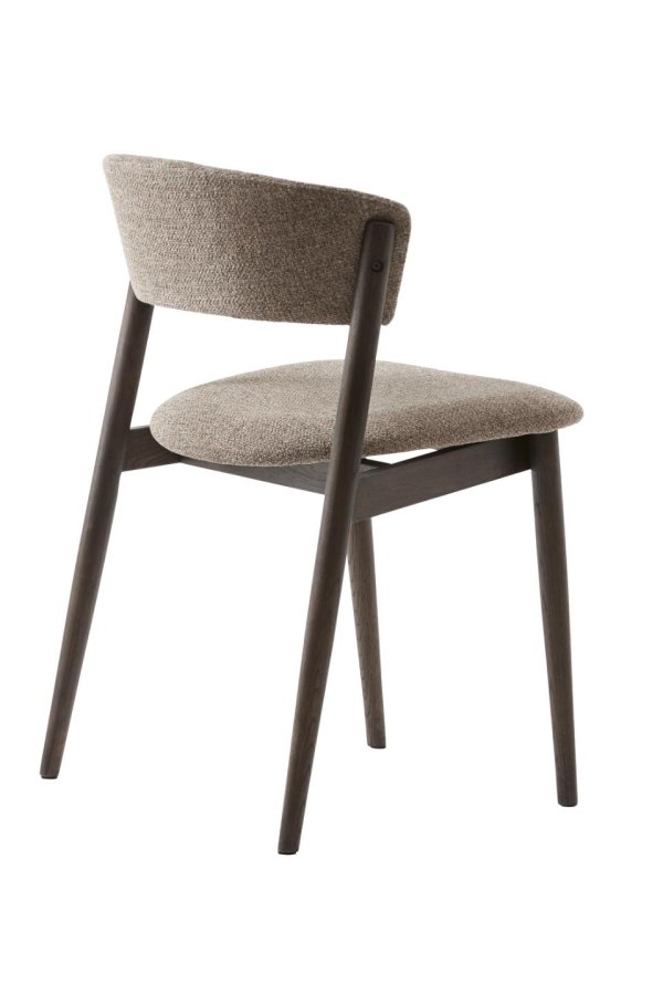 Revere spisestuestol - latte melange stoff og espresso olje