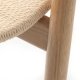 Relate spisebord stol, m. armlener - naturpapirsnor og naturlig eik