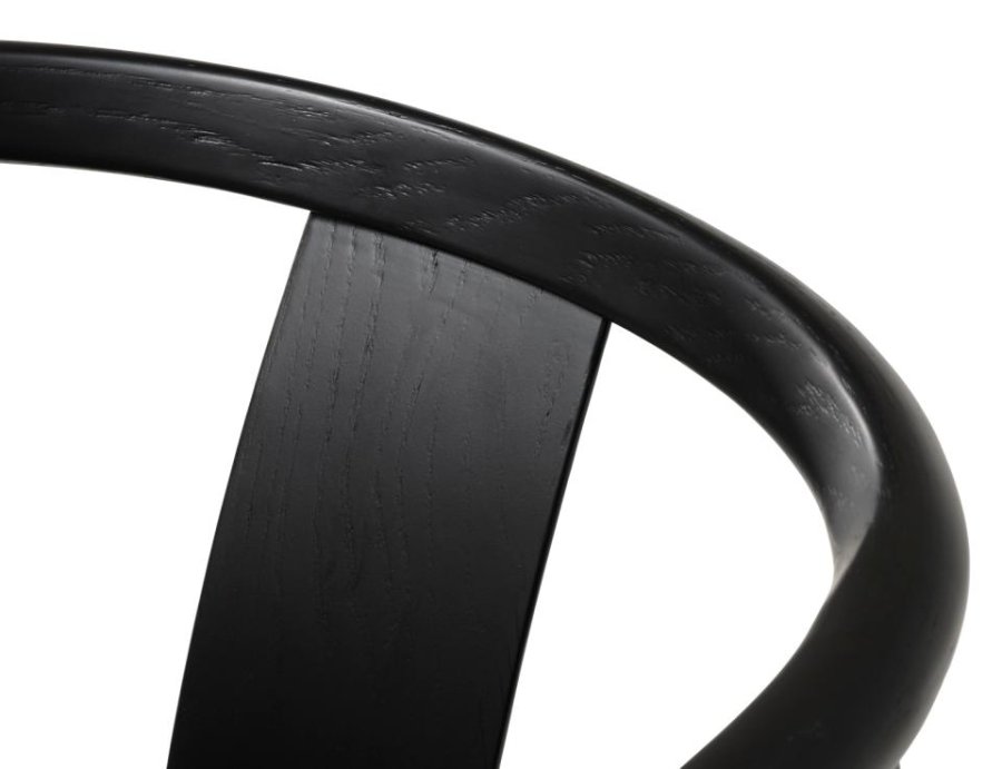 Relate spisebord stol, m. armlen - sort papirsnor og sort eik