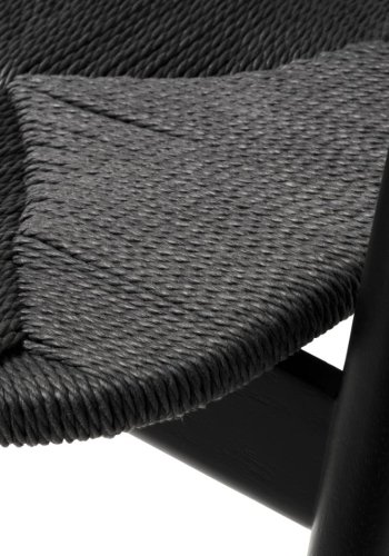 Relate spisebord stol, m. armlen - sort papirsnor og sort eik