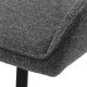 Alma Drehstuhl, mit Armlehnen – dunkelgrau meliert Polyester und schwarze Beine
