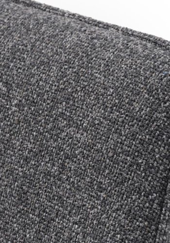 Alma Drehstuhl, mit Armlehnen – dunkelgrau meliert Polyester und schwarze Beine